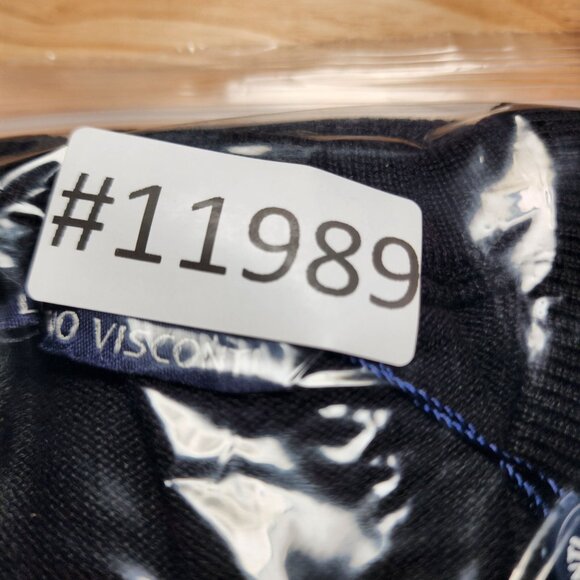 Luchiano Visconti Sweater Mens XL Black Long Sleeve V Neck Pullover *NWT* - Picture 10 of 10